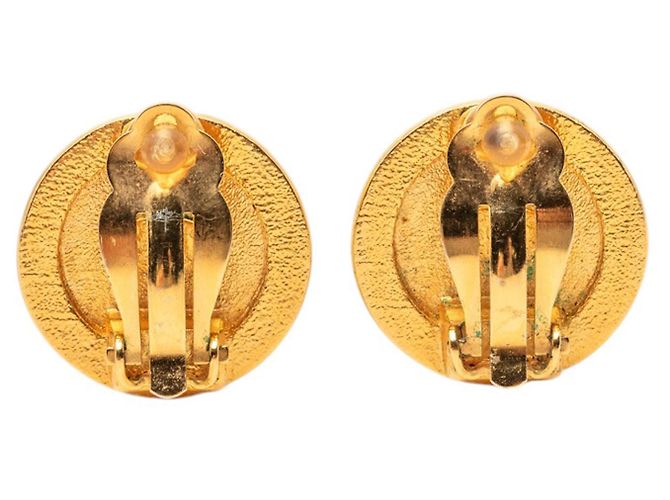 Orecchini rotondi a clip in oro placcato Chanel Coco Profile D'oro - vista 2