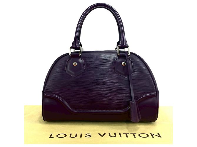 Louis Vuitton Purple Epi Bowling Montaigne PM Porpora - vista 10