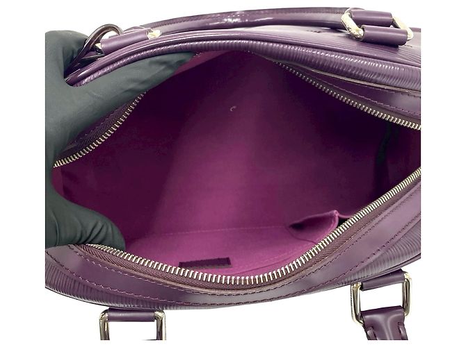 Louis Vuitton Purple Epi Bowling Montaigne PM Porpora - vista 5