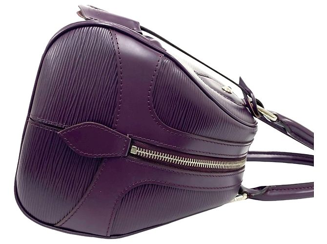 Louis Vuitton Purple Epi Bowling Montaigne PM Porpora - vista 8