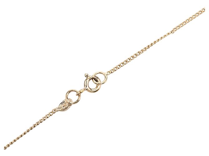 Collar colgante de corazón lacado dorado CC de Chanel - vista 4