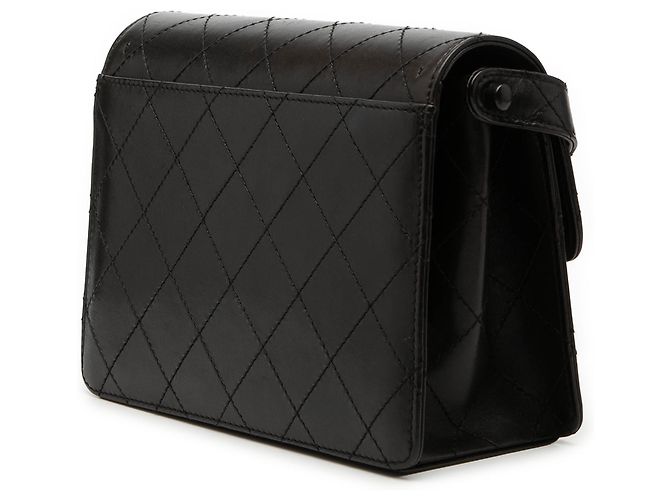 Borsa a spalla in pelle di agnello trapuntata nera CC di Chanel Nero - vista 2