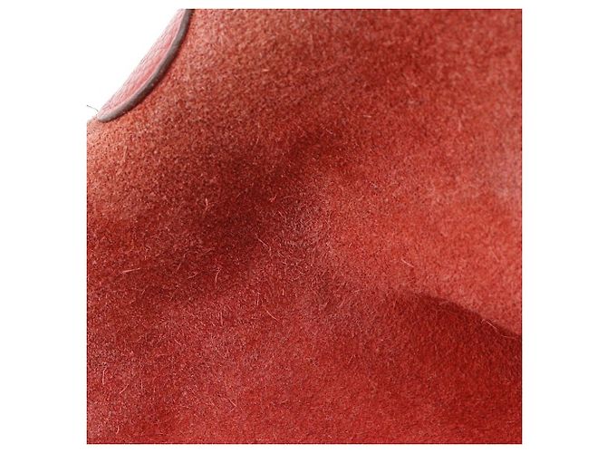 Hermès Picotin Lock 26 in Pelle Clemence Rossa Rosso Bordò - vista 17