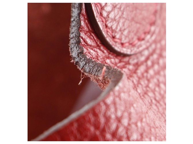 Hermès Picotin Lock 26 in Pelle Clemence Rossa Rosso Bordò - vista 19
