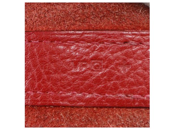 Hermès Picotin Lock 26 in Pelle Clemence Rossa Rosso Bordò - vista 6