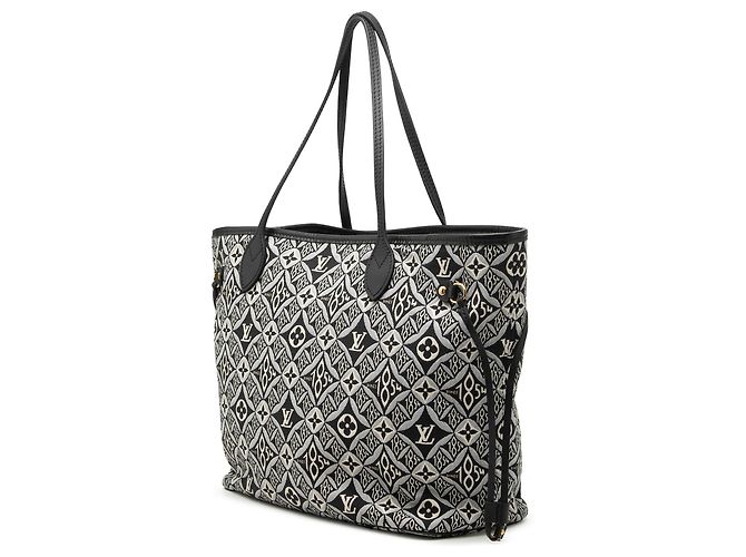 Louis Vuitton Borsa Neverfull MM Monogramma Jacquard Nera Dal 1854 Nero - vista 2