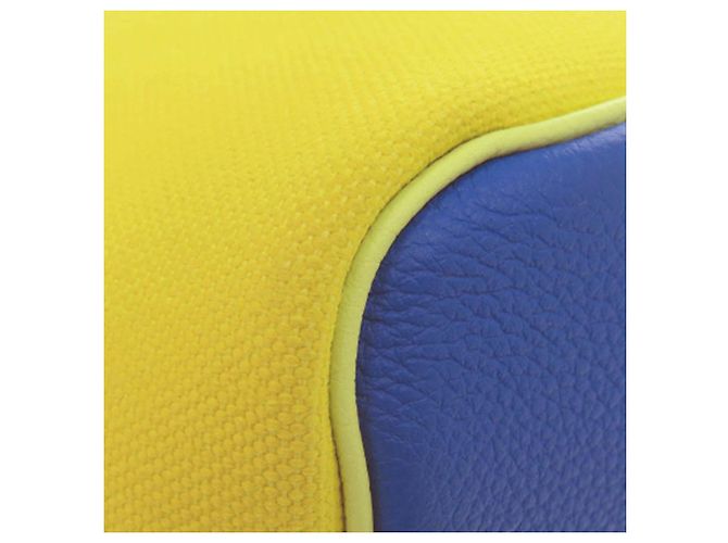 Trim Borsa Tote Pursangle in Tela Gialla e Clemence di Hermès Giallo - vista 15