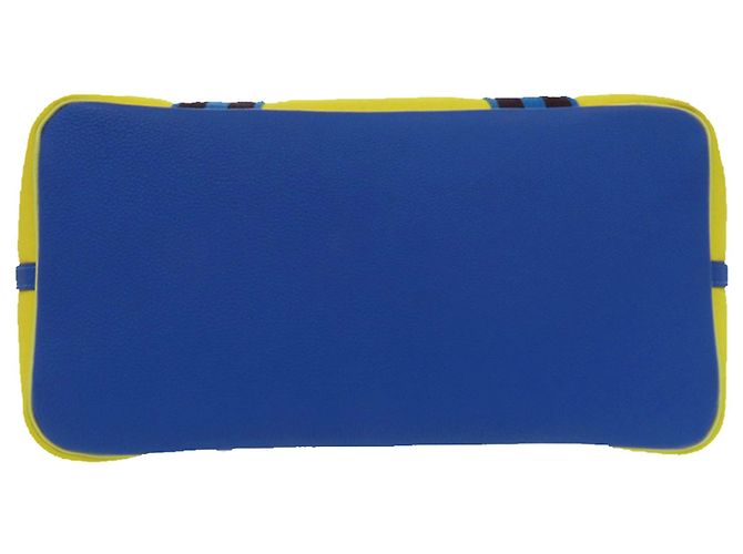 Trim Borsa Tote Pursangle in Tela Gialla e Clemence di Hermès Giallo - vista 3