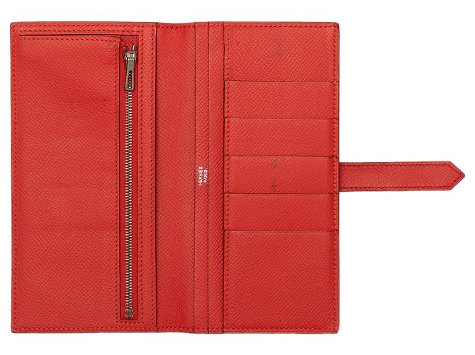 Cartera Bearn en Epsom roja de Hermès - vista 4