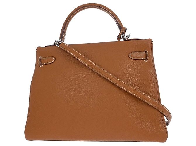 Hermès Hermes Kelly Brown Togo with Palladium Hardware 32 Marrone - vista 2