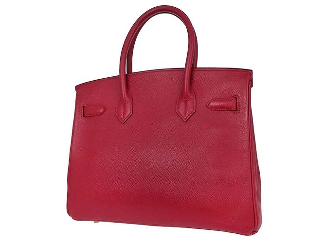 Hermès Hermes Birkin Red Courchevel con Gold Hardware 30 Rosso - vista 2