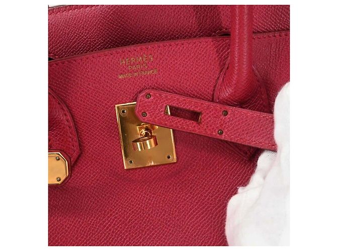 Hermès Hermes Birkin Red Courchevel con Gold Hardware 30 Rosso - vista 4