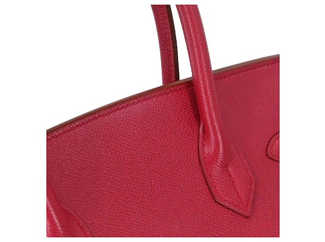 Hermès Hermes Birkin Red Courchevel con Gold Hardware 30 Rosso - vista 5