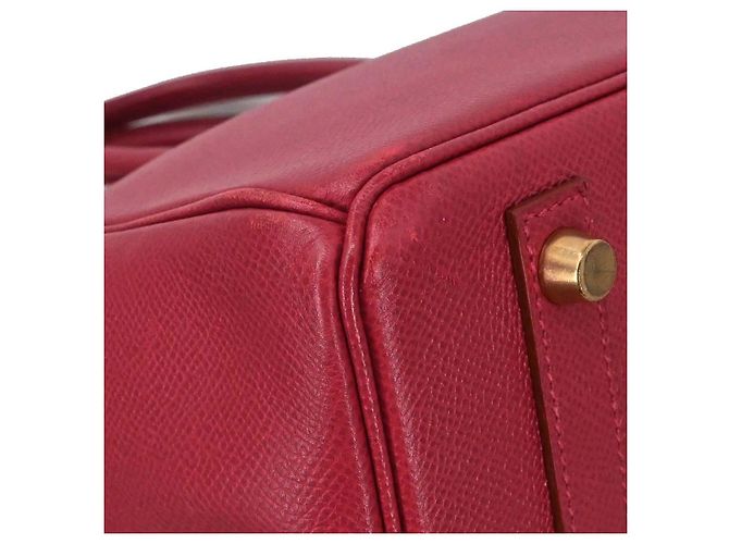 Hermès Hermes Birkin Red Courchevel con Gold Hardware 30 Rosso - vista 6