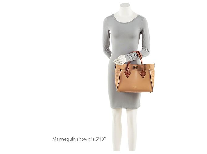 Louis Vuitton Mahina Kalbsleder On My Side MM Tote Braun - Ansicht 5