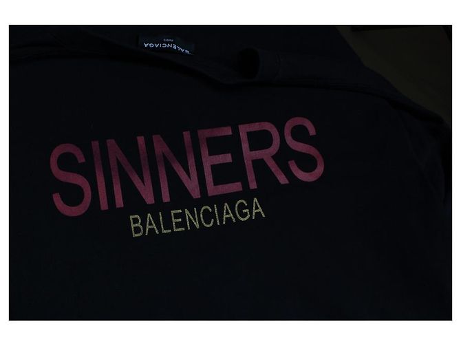 T-shirt Sinners Balenciaga Nero - vista 6
