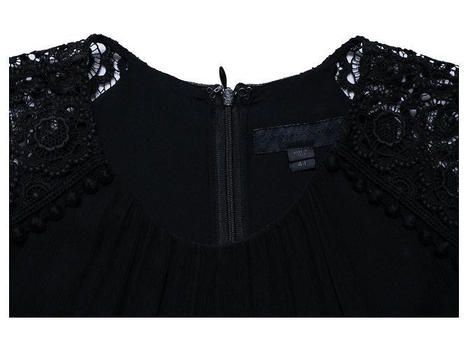 Schwarz paneliertes Spitzenkleid von Burberry - Ansicht 6