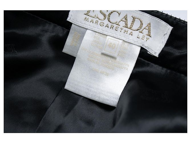 Falda de cuero metálico con estampado de cocodrilo Escada - vista 5