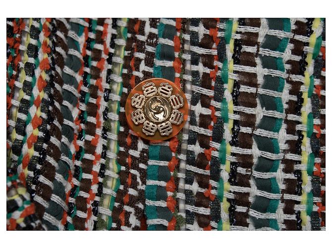 Casaco de tweed duplo abotoado Chanel, Paris Seul Multicor - vista 7
