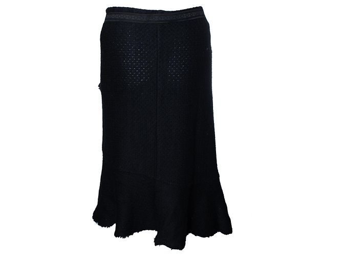 Falda envolvente de lana negra Isabel Marant Negro - vista 2