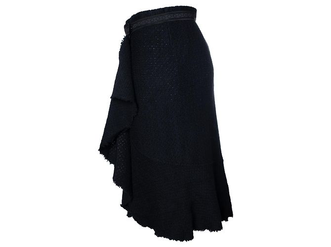 Falda envolvente de lana negra Isabel Marant Negro - vista 4