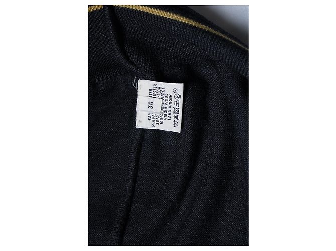 Hermès, grauer Cardigan mit Leopardenmuster Mehrfarben - Ansicht 6