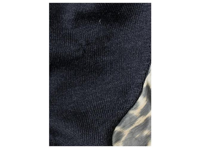 Hermès, grauer Cardigan mit Leopardenmuster Mehrfarben - Ansicht 7