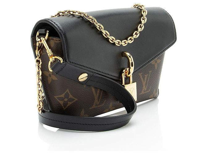 Cintura con lucchetto in tela Monogram Louis Vuitton Nero - vista 2