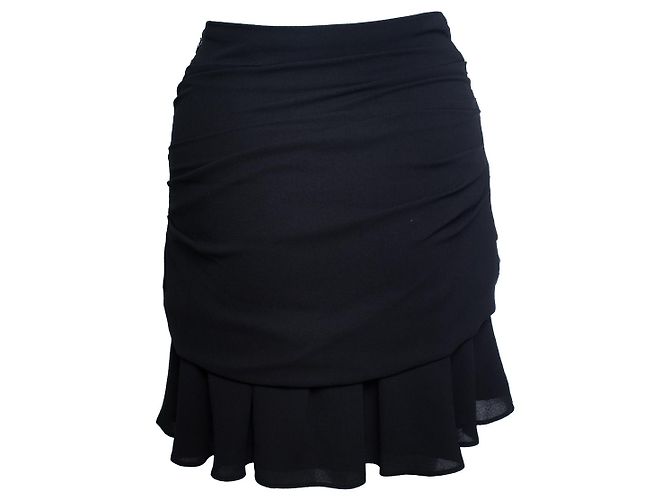 Falda drapeada Lussac en negro de IRO - vista 3