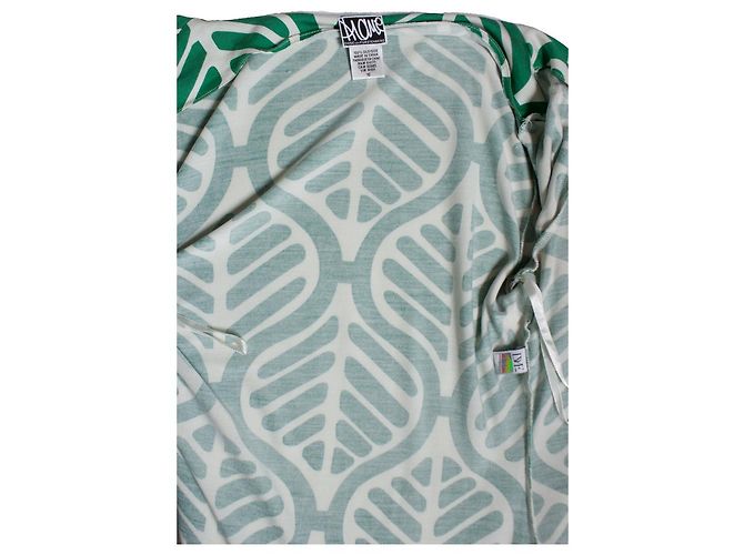 Diane Von Furstenberg, Vestido envolvente en verde y blanco Multicolor - vista 6