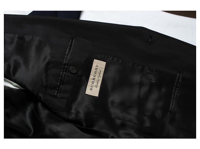 Burberry, blazer blu navy con colletto nero - vista 5