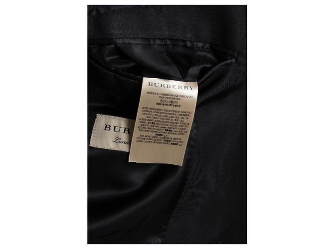 Burberry, blazer blu navy con colletto nero - vista 6