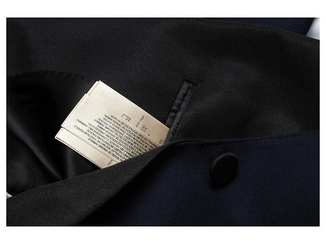 Burberry, blazer blu navy con colletto nero - vista 7
