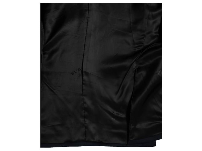 Burberry, blazer blu navy con colletto nero - vista 9