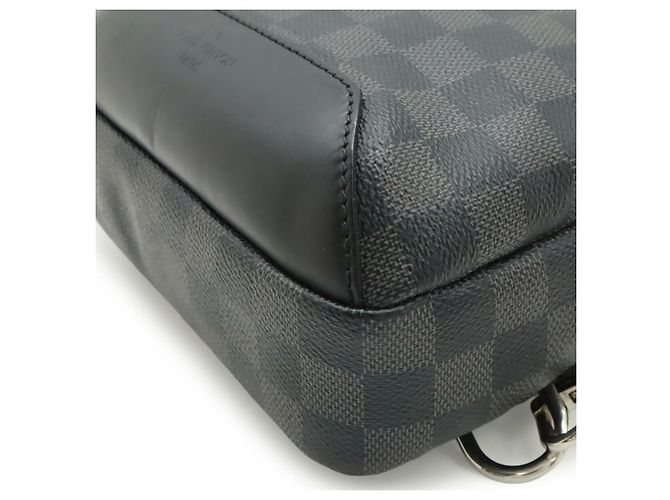 Borsa a tracolla Avenue Damier Graphite Louis Vuitton Nero - vista 3