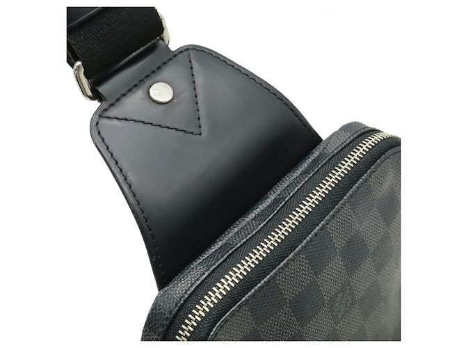 Borsa a tracolla Avenue Damier Graphite Louis Vuitton Nero - vista 4