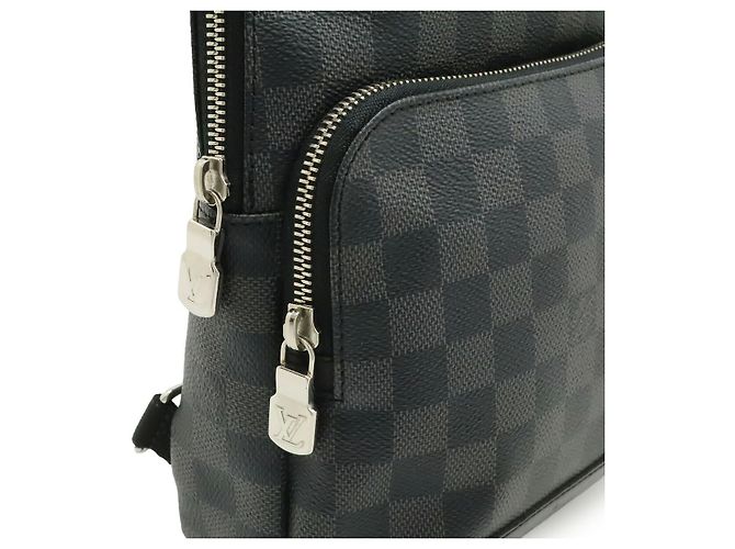 Borsa a tracolla Avenue Damier Graphite Louis Vuitton Nero - vista 8