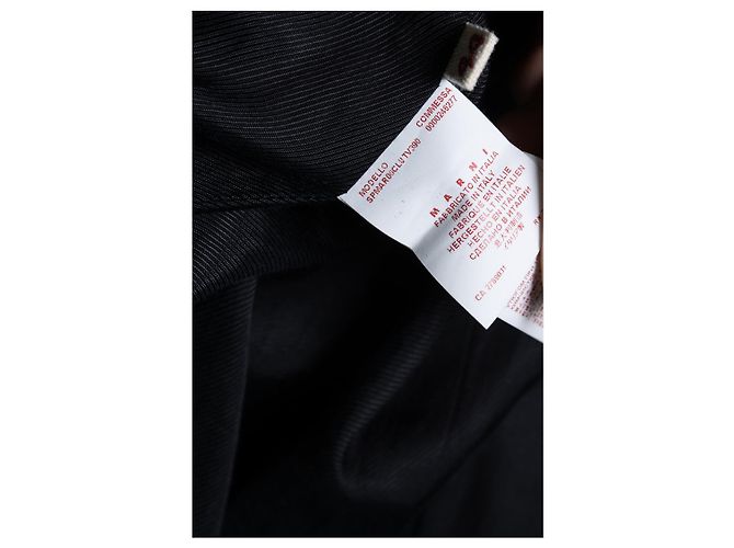 Marni, Casaco preto com mangas verdes Multicor - vista 6