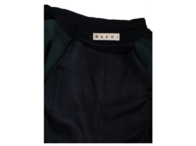 Marni, Casaco preto com mangas verdes Multicor - vista 9