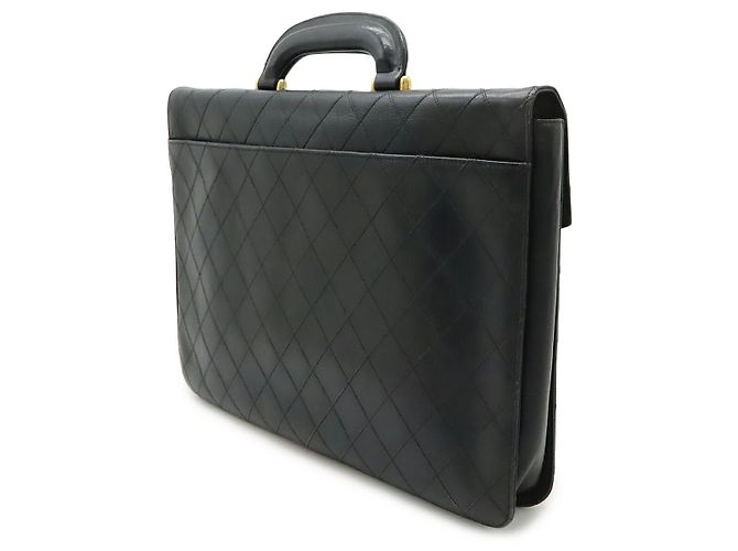 Bicolor Leder Aktentasche von Chanel Schwarz - Ansicht 2