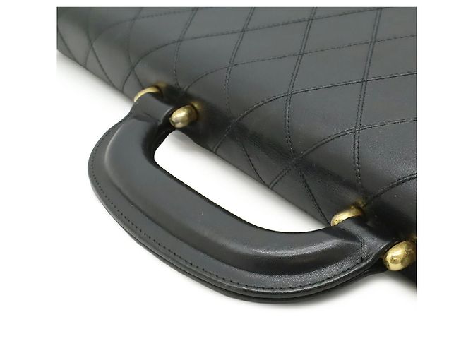 Bicolor Leder Aktentasche von Chanel Schwarz - Ansicht 4