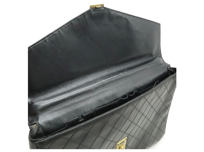 Bicolor Leder Aktentasche von Chanel Schwarz - Ansicht 6