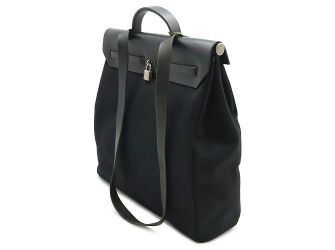 Borsa in pelle Toile Officier GM 2WAY di Hermès Nero - vista 2