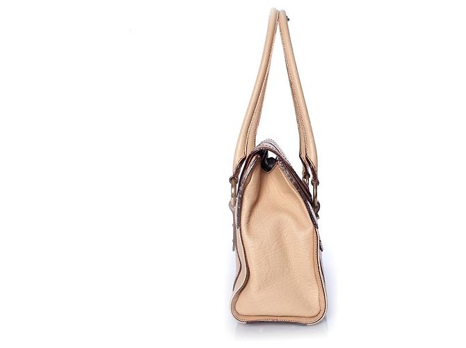 Borsa in pelle grana Dolce & Gabbana Marrone Beige - vista 5