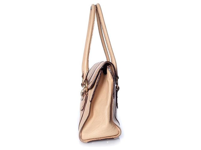 Borsa in pelle grana Dolce & Gabbana Marrone Beige - vista 6