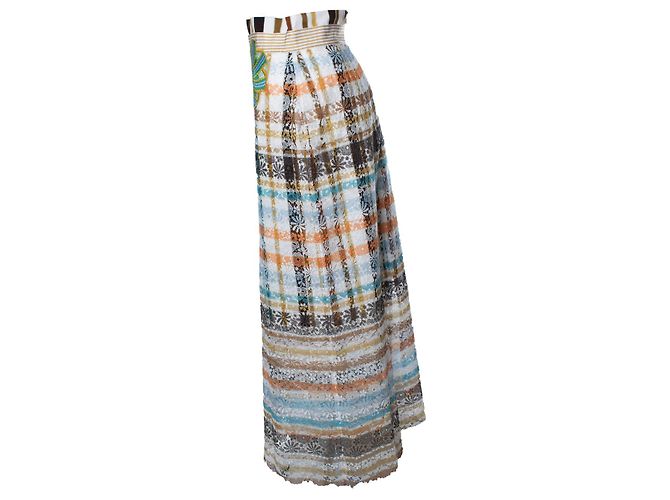 Autre Marque Falda midi de encaje a cuadros Shadia de Silvia Tcherassi Multicolor - vista 2