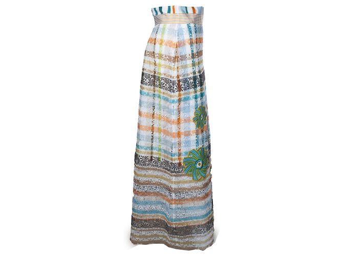 Autre Marque Falda midi de encaje a cuadros Shadia de Silvia Tcherassi Multicolor - vista 4