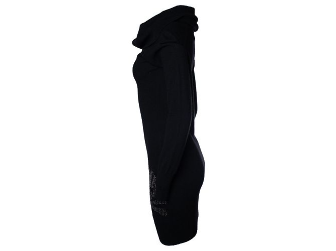 Autre Marque Schwarzes Midi-Kleid mit Rollkragen von Mastermind Japan - Ansicht 2