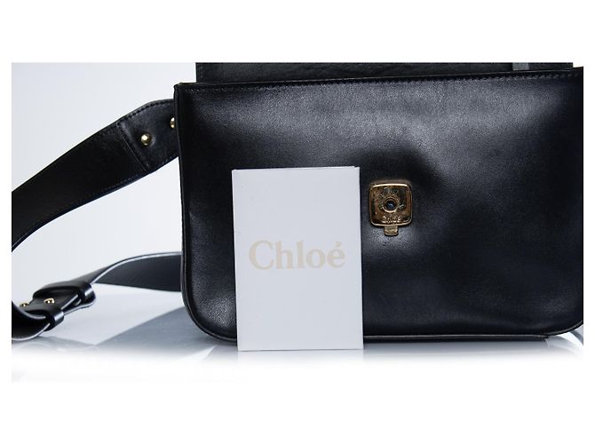 Chloé, borsa in pelle C nera Nero - vista 10