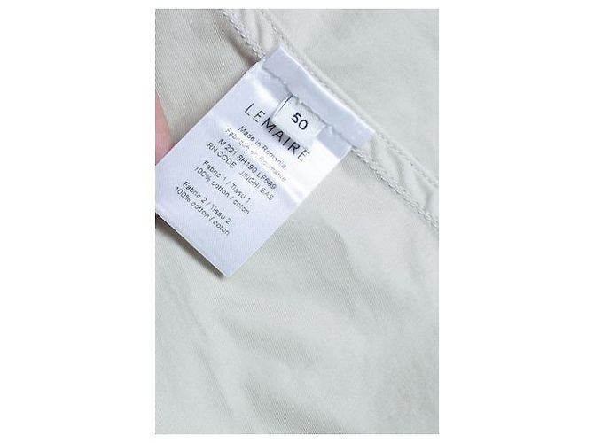Lemaire, Camicia overshirt in cotone beige Marrone - vista 5